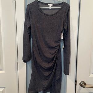 Leith ruched tulip hem fitted dress